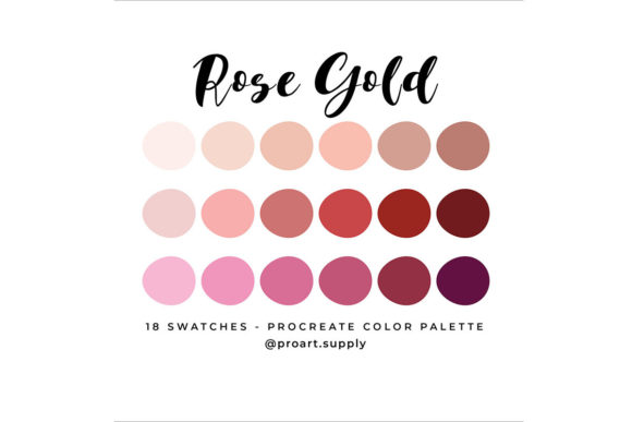 Download Rose Gold Procreate Color Palette - Procreate color palette Collection
