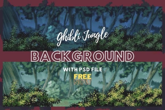 Download Ghibli Style Jungle Night Background - Ghibli Collection