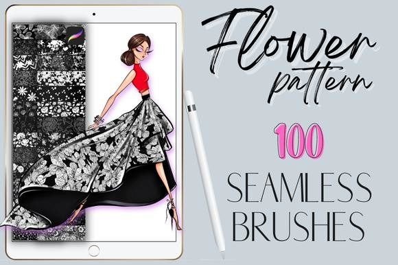 Download Procreate Flowers Seamless Pattern Brush - Flowers Collection