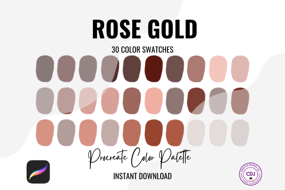 Download Rose Gold Procreate Color Palette - Procreate color palette Collection