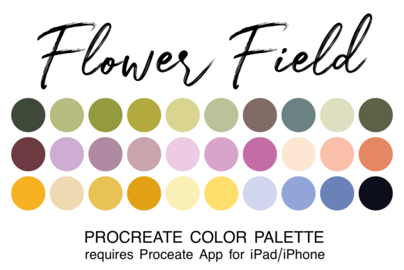 Download Flower Field Procreate Color Palette - Procreate color palette Collection