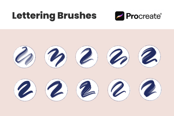 Download 10 Lettering Brushes for Procreate App - Procreate app Collection