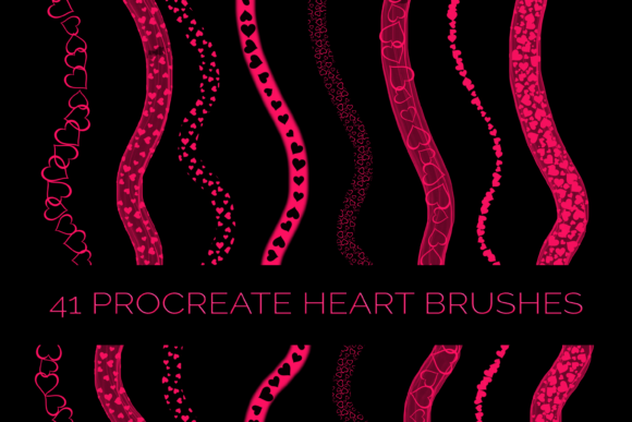 Download 41 Heart Brushes for Procreate in IPad - Brushes for procreate Collection