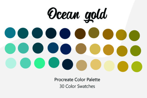 Download Ocean Gold Procreate Color Palette - Procreate color palette Collection