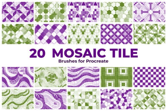 Download 20 Mosaic Tile Brushes for Procreate - Brushes for procreate Collection