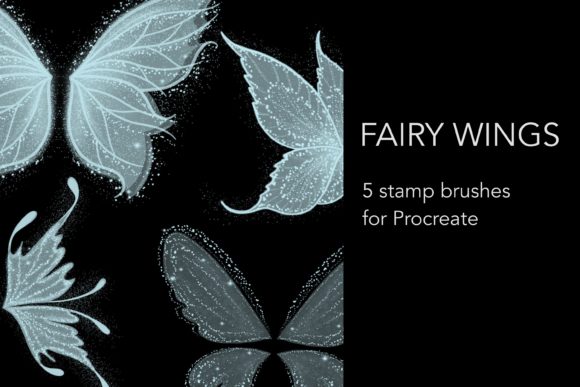 Download Fairy Wings Stamp Brushes for Procreate. - Brushes for procreate Collection