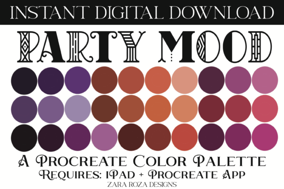 Download Party Mood Procreate Color Palette - Procreate color palette Collection
