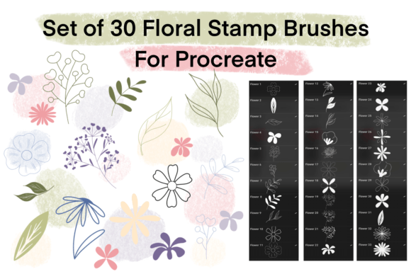 Download Floral Brushes for Procreate - Brushes for procreate Collection