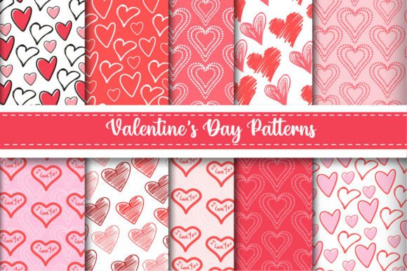 Download Valentines Seamless Patterns Design - Valentines Collection
