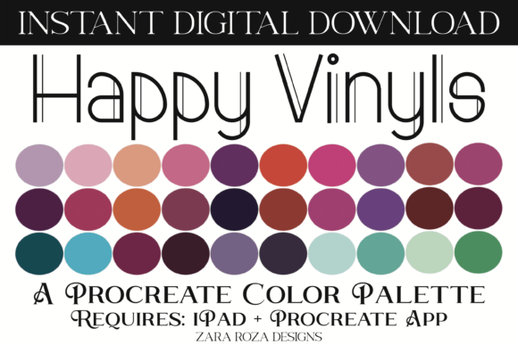Download Happy Vinyls Procreate Color Palette - Procreate color palette Collection