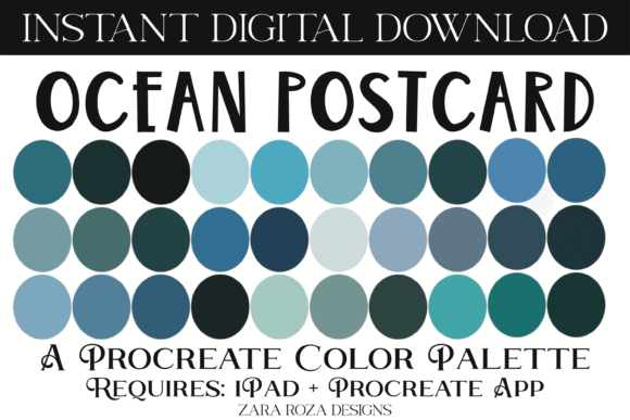 Download Ocean Postcard Procreate Color Palette - Procreate color palette Collection