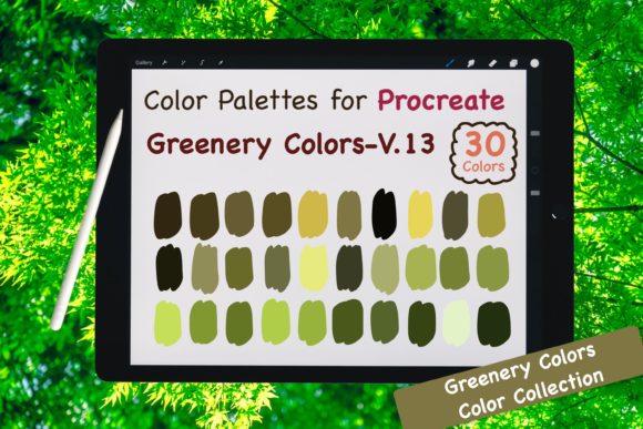 Download Procreate Color Palette-Greenery V.13 - Procreate color palette Collection
