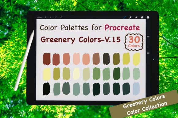 Download Procreate Color Palette-Greenery V.15 - Procreate color palette Collection