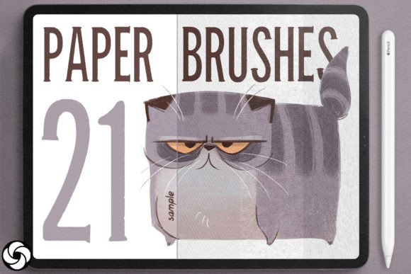 Download 21 Paper Brushes for Procreate - Brushes for procreate Collection