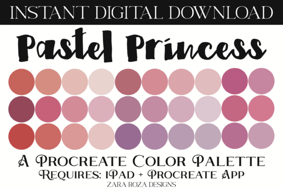 Download Pastel Princess Procreate Color Palette - Procreate color palette Collection