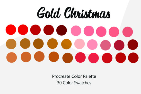 Download Gold Christmas Procreate Color Palette - Procreate color palette Collection