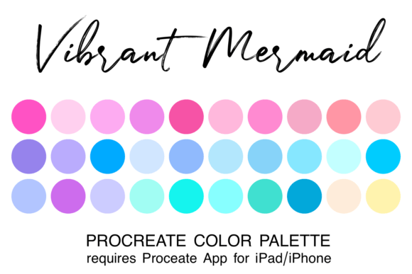 Download Vibrant Mermaid Procreate Color Palette - Procreate color palette Collection