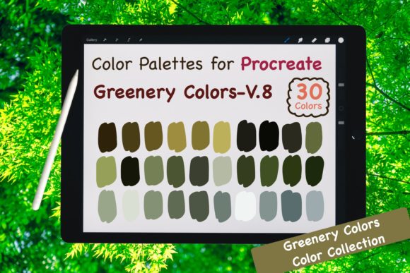 Download Procreate Color Palette-Greenery V.8 - Procreate color palette Collection