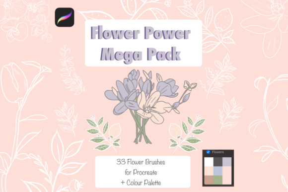 Download Floral Stamp Brushes for Procreate - Brushes for procreate Collection