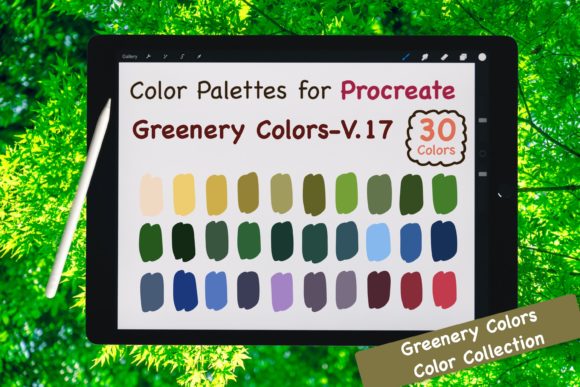 Download Procreate Color Palette-Greenery V.17 - Procreate color palette Collection