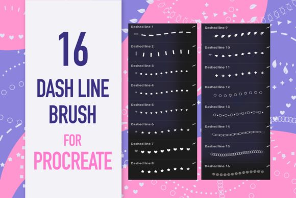 Download Dash Line Brushes for Procreate - Brushes for procreate Collection