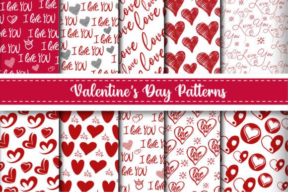 Download Valentines Seamless Patterns Design - Valentines Collection