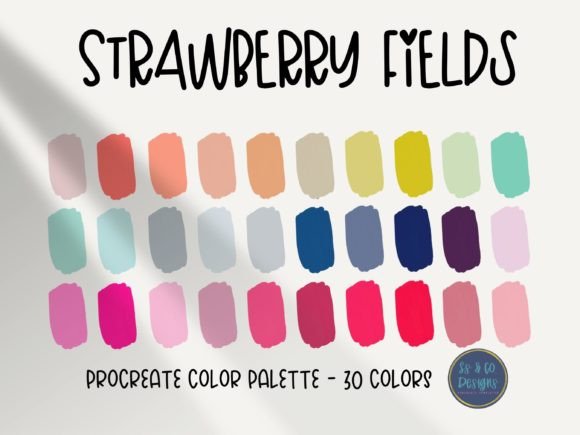 Download Strawberry Field Procreate Color Palette - Procreate color palette Collection