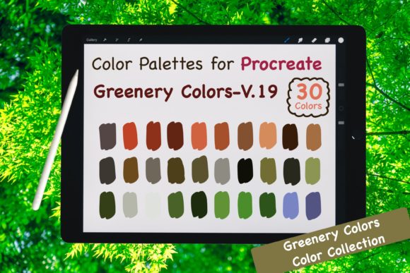 Download Procreate Color Palette-Greenery V.19 - Procreate color palette Collection