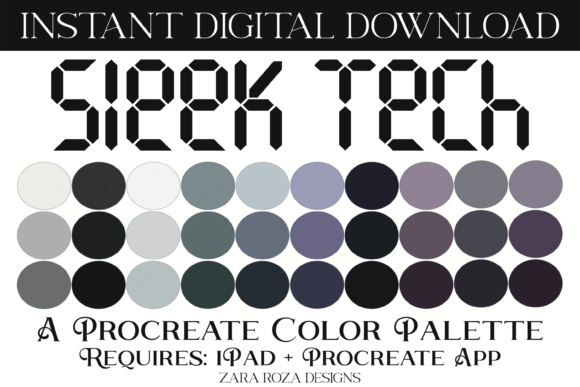 Download Sleek Tech Procreate Color Palette - Procreate color palette Collection
